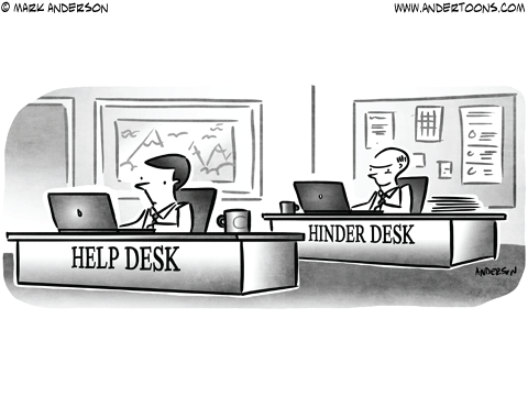 Editorial Cartoon Help Desk The Enterprise