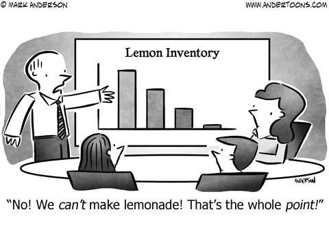 Editorial Cartoon - Lemon Inventory - The Enterprise