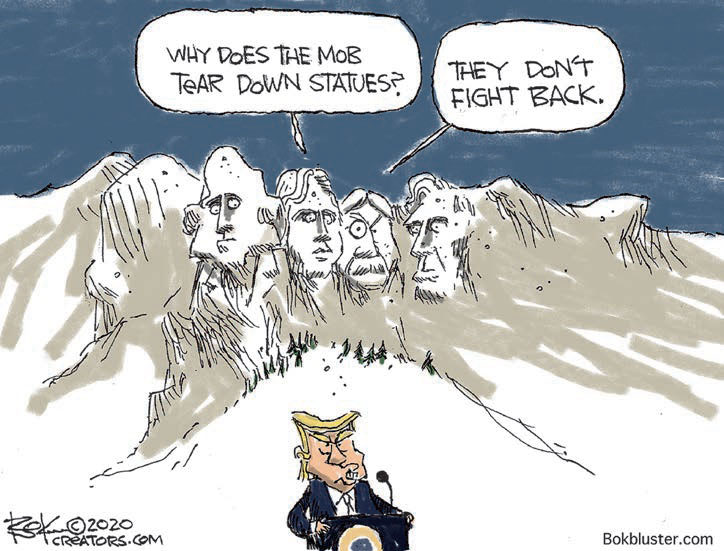 cartoon statues