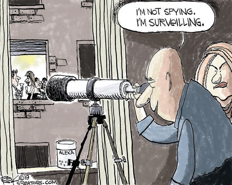 cartoon surveilling