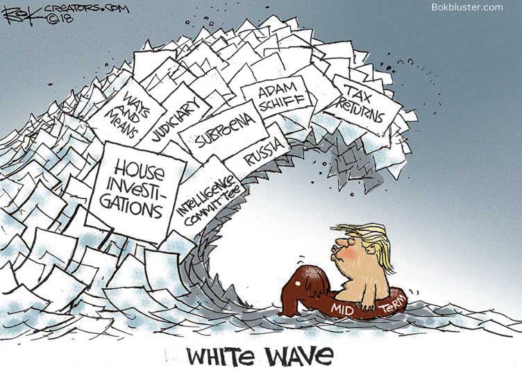 cartoon white wave